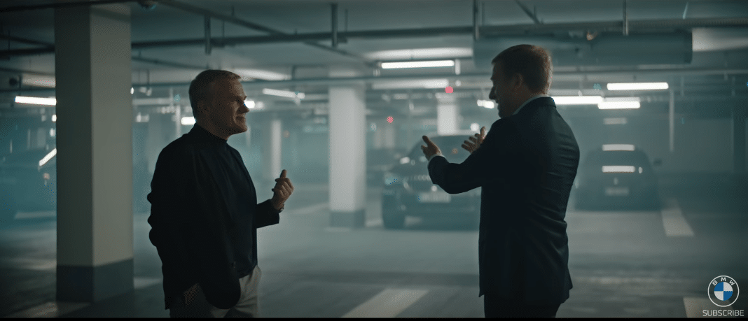 BMW Werbung Oliver Zipse und Christoph Waltz